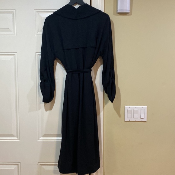 New Aritzia Babaton black Drape Trench Coat duster - Picture 5 of 6